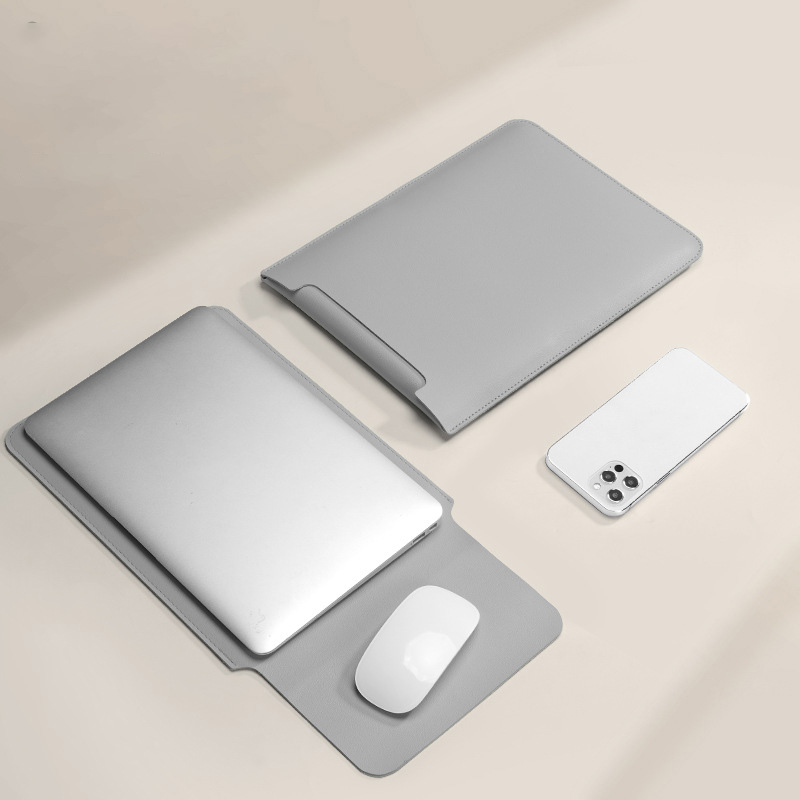 Túi bao da chống sốc dành cho máy tính, macbook, laptop, ipad, surface kiêm tấm lót di chuột chống nước - Hàng chính hãng