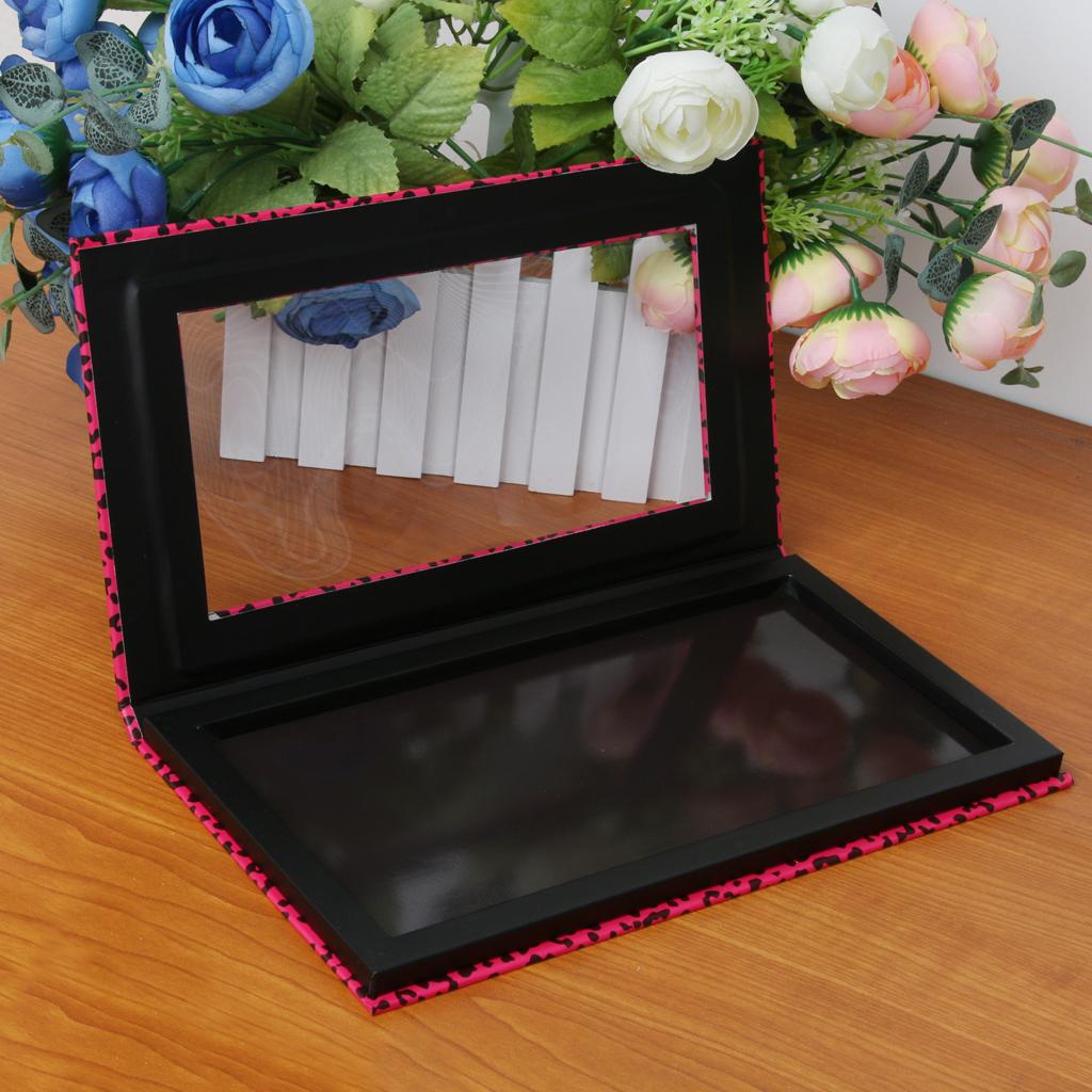 2xEmpty Magnetic Eyeshadow Palette Makeup Cosmetic DIY Palette Pink Leopard