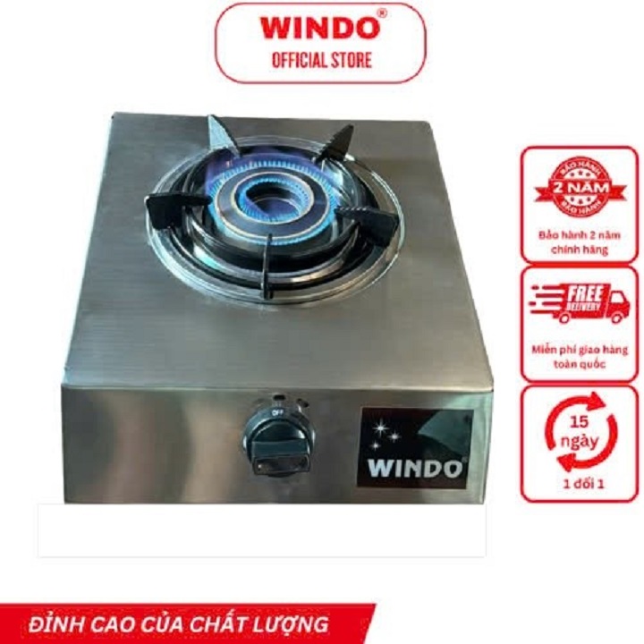 Bếp gas Cao Cấp Lửa Mạnh Windo 110SI - Bếp Gas 1 Lò Bán Công Nghiệp -Hàng Chính Hãng