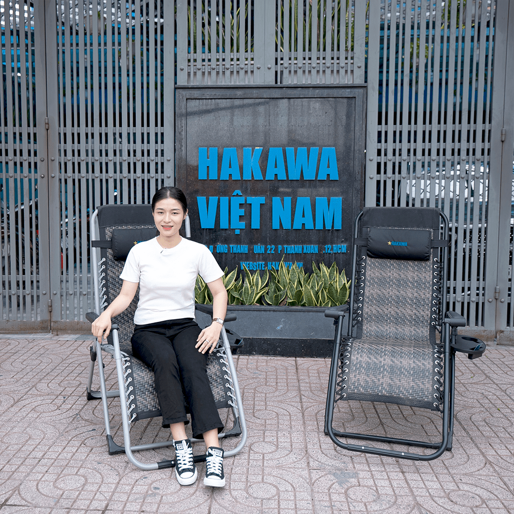 Ghế xếp thư giãn hạng sang HAKAWA - HK-G21P New - - Bảo hành chính hãng 2 năm - Hàng nhập khẩu