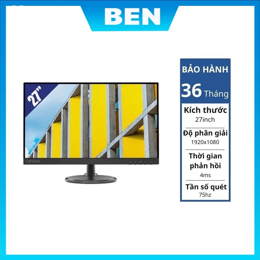 Màn hình LCD Lenovo C27-30 (62AAKAR6WW)/ 27 inch FHD/ HDMI/ VGA/ 3 Yrs - hàng chính hãng