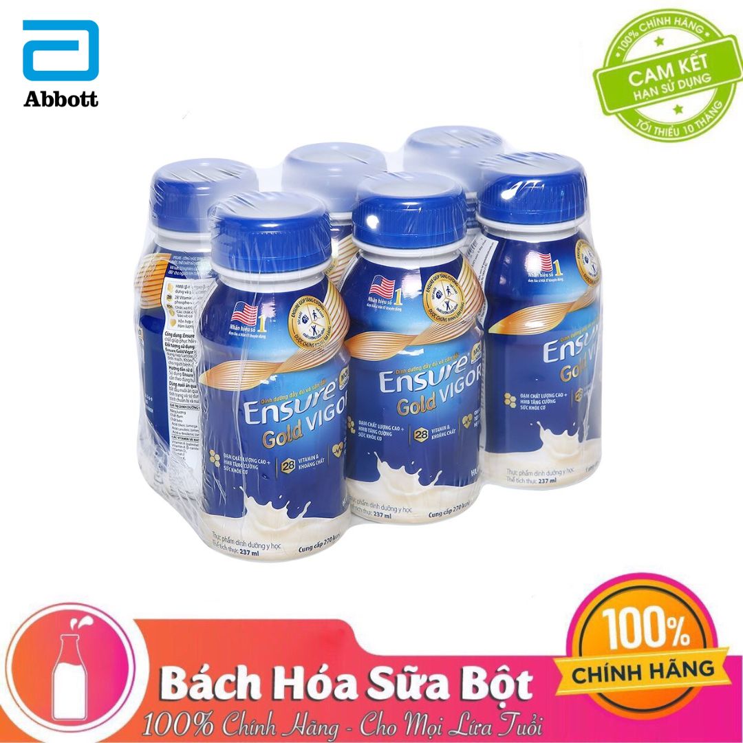 Thùng 24 Chai Sữa Nước Abbott Ensure Gold Vigor 237ml