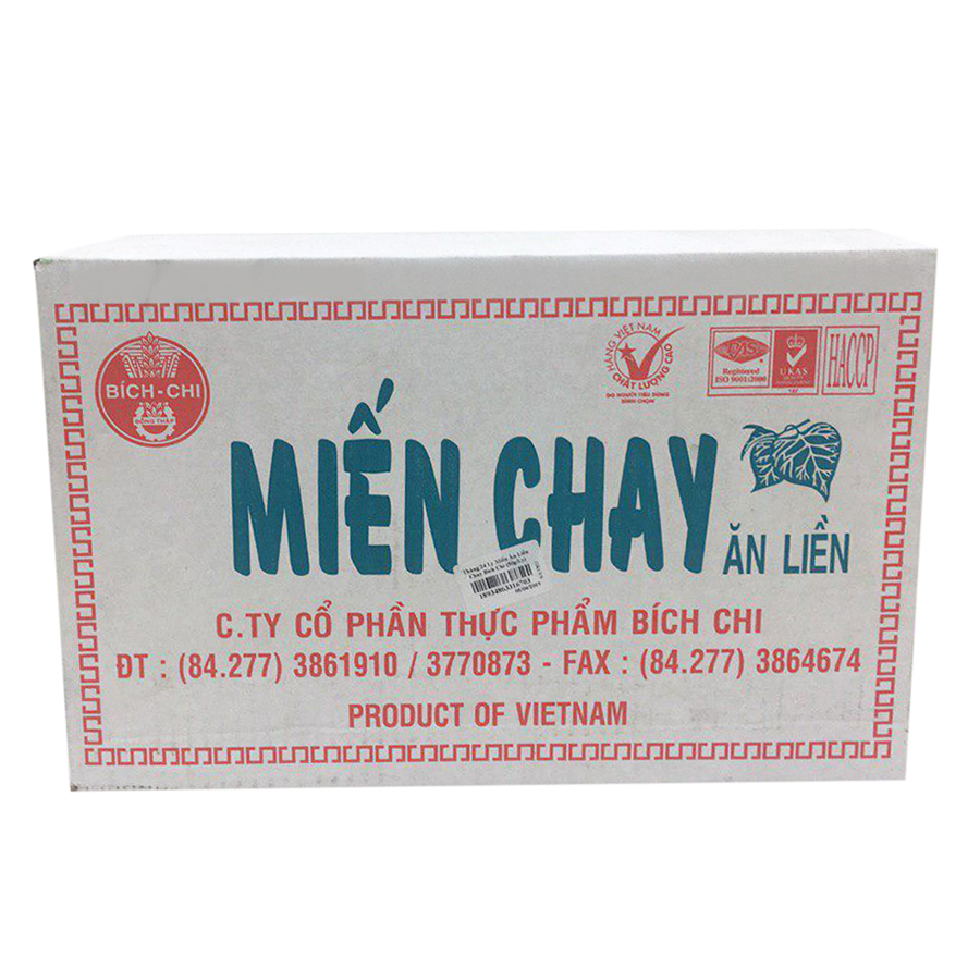 Thùng 24 Ly Miến Ăn Liền Chay Bích Chi (50g/Ly)