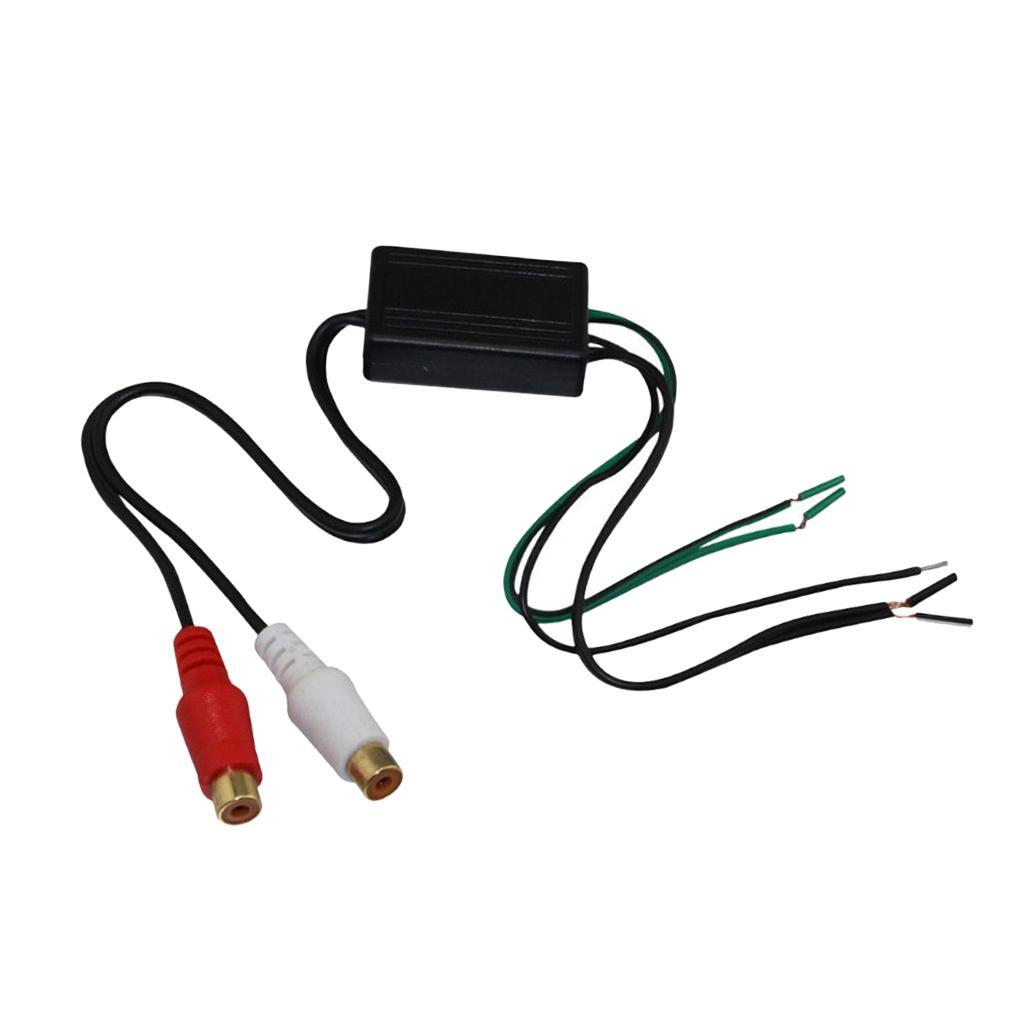 2pcs Car Audio Stereo Speaker Wire To Rca Adapter Out High To Low Converter