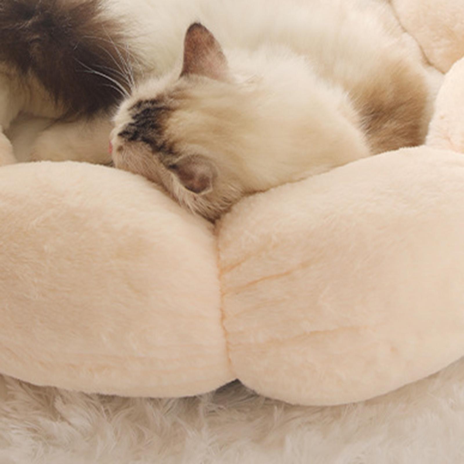 Cat Bed Basket Dog Soft Pets Supplies Light Pink S