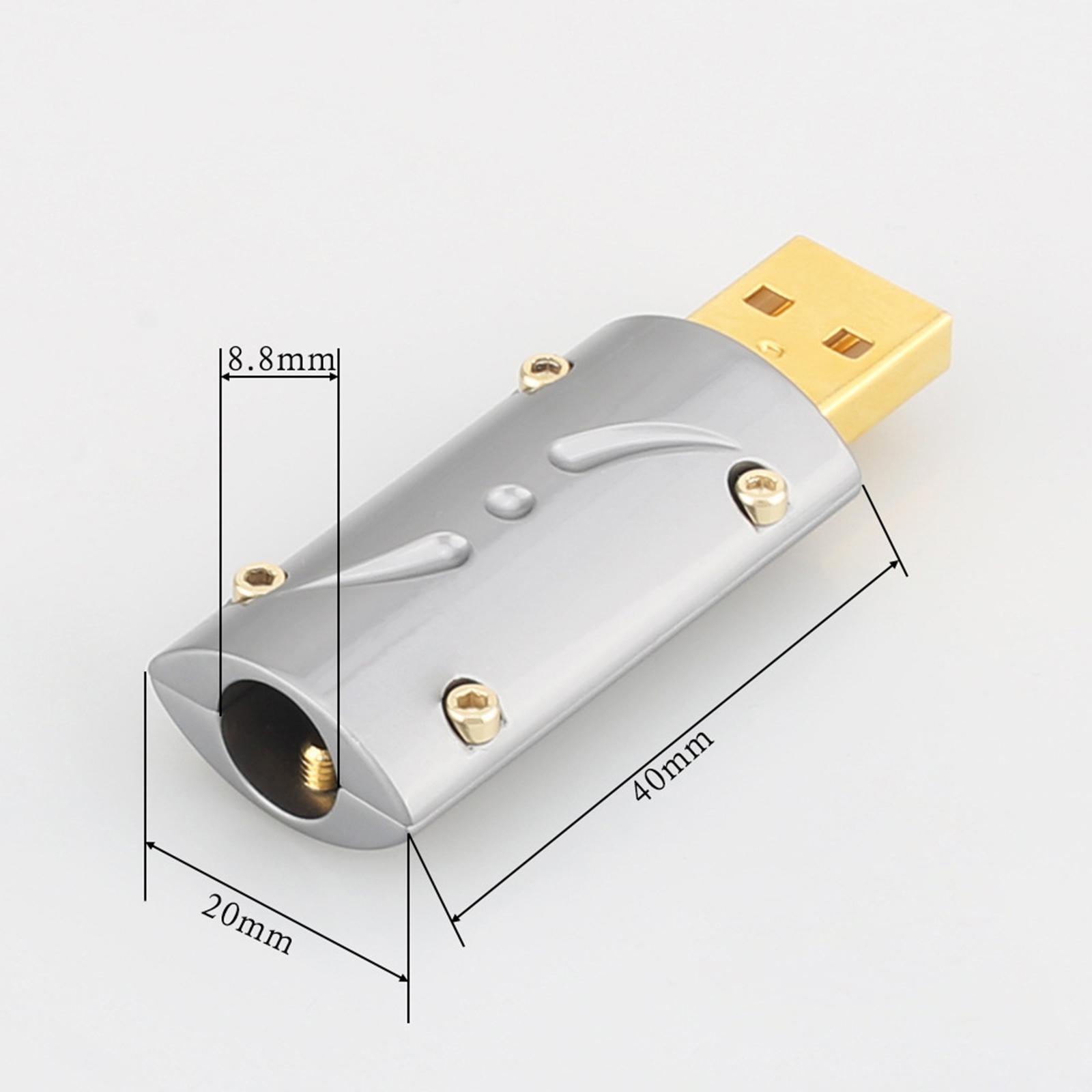 Male Plug Connector USB2.0 Male Connector Rewireable for DIY Data Cable
