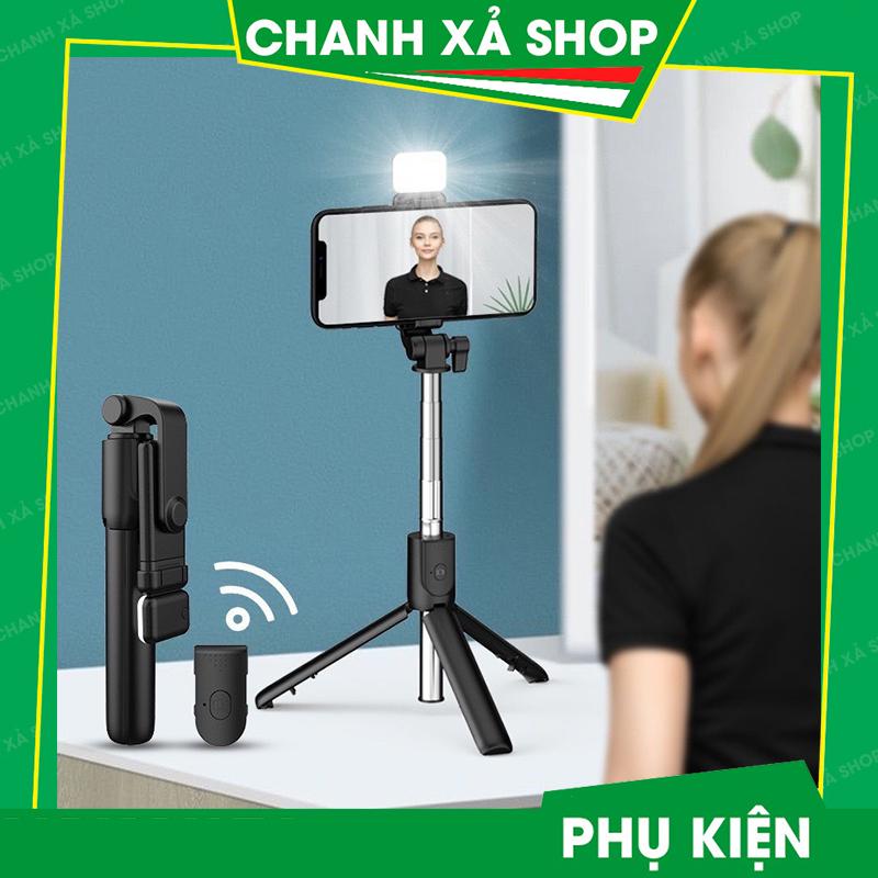 Gậy chụp ảnh 3 chân kèm remote, có đèn led trợ sáng - Gậy tự sướng selfie chụp hình điều khiển từ xa xoay nhiều góc độ