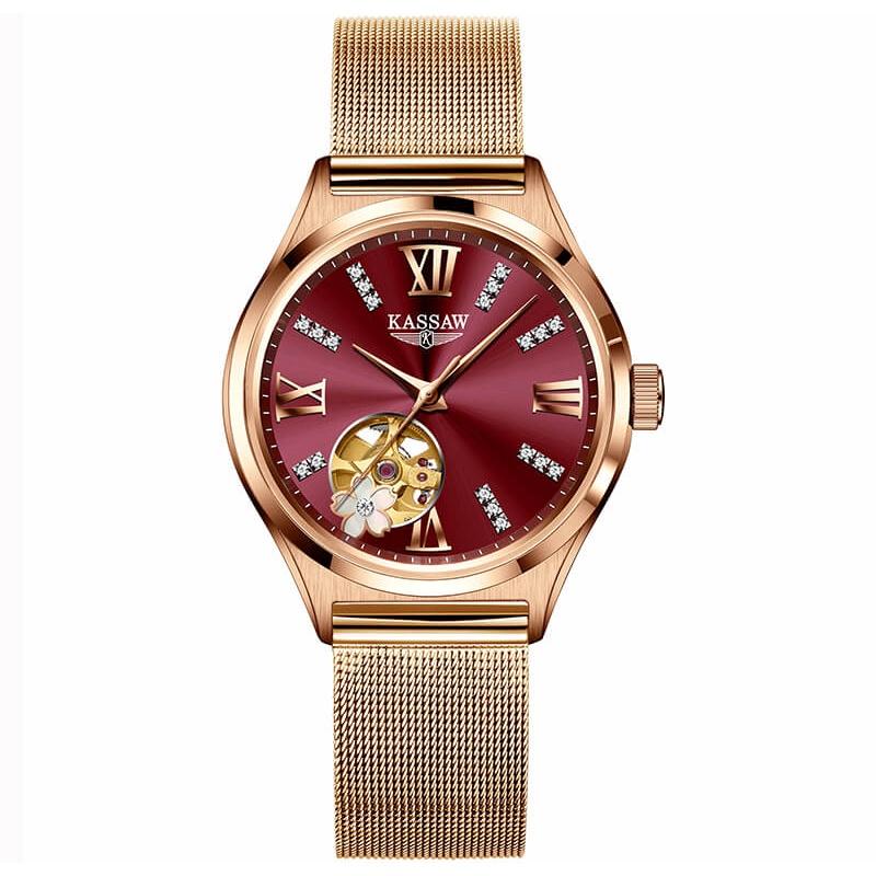 Đồng hồ nữ chính hãng KASSAW K990-8 Chống Nước ,chống xước ,kính sapphire, bảo hành 24 tháng Thời Trang Cho Nữ thiết kế đơn giản trẻ trung và sang trọng
