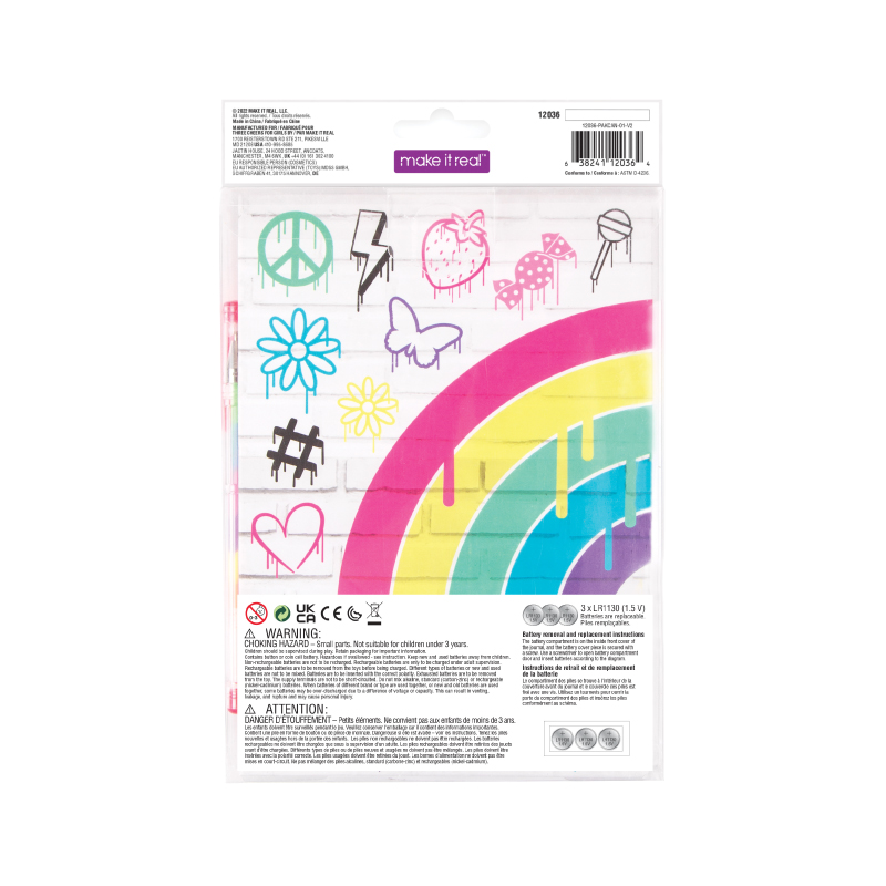 Bộ Sổ Bút - Graffiti Light Up Rainbow 3C4G 12036