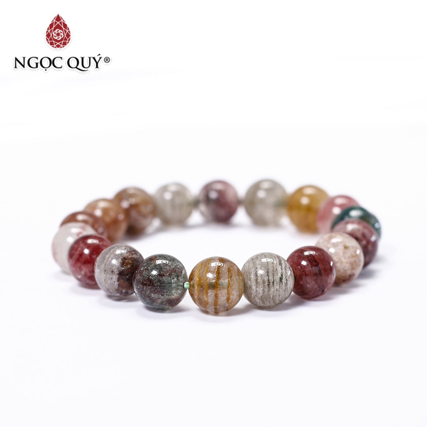 Vòng tay đá ưu linh đa sắc size hạt 10mm - Ngọc Quý Gemstones