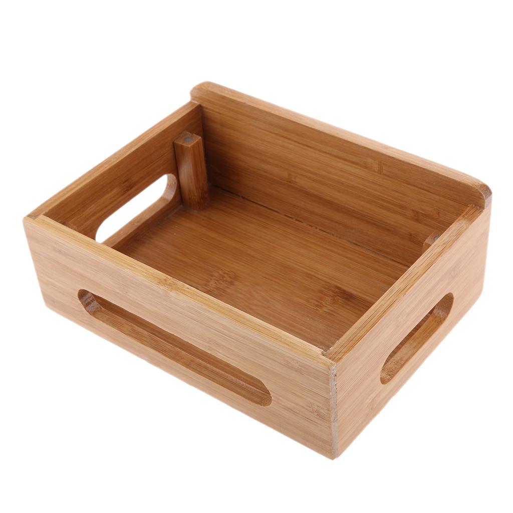 Cord Organizer, 4 Slots Bamboo Stand Multi-device Desktop Cords Organizer Dock Charging Station Holder with Built-in Insert Slots for Smartphones, Tablets and Laptops