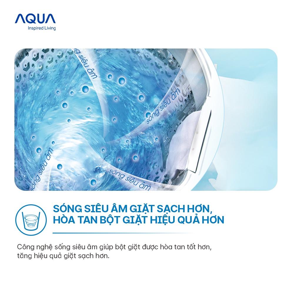 Máy giặt cửa trên Aqua 10kg AQW-U100FT.BK - Hàng chính hãng - Chỉ giao HCM, Hà Nội, Đà Nẵng, Hải Phòng, Bình Dương, Đồng Nai, Cần Thơ