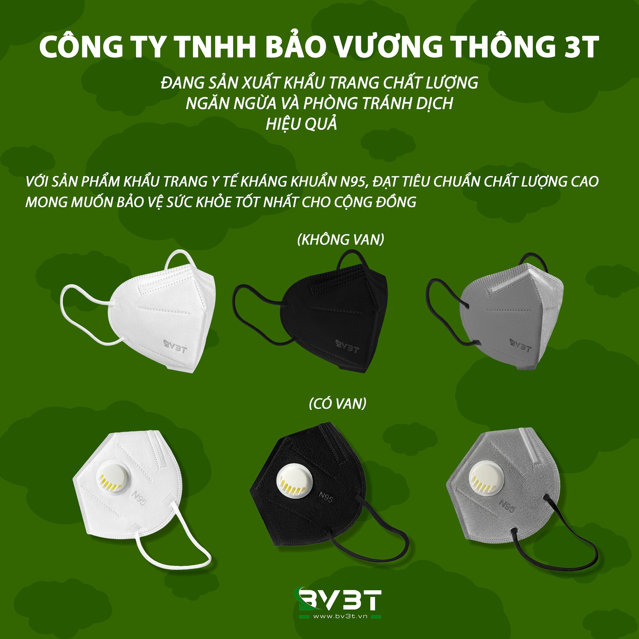 Khẩu Trang BV3T 5 Lớp, kháng Khuẩn, Chống Bụi Siêu Mịn PM2.5, Một Hộp gồm 30 Cái, Đạt Các Chứng Chỉ ISO13485 FDA