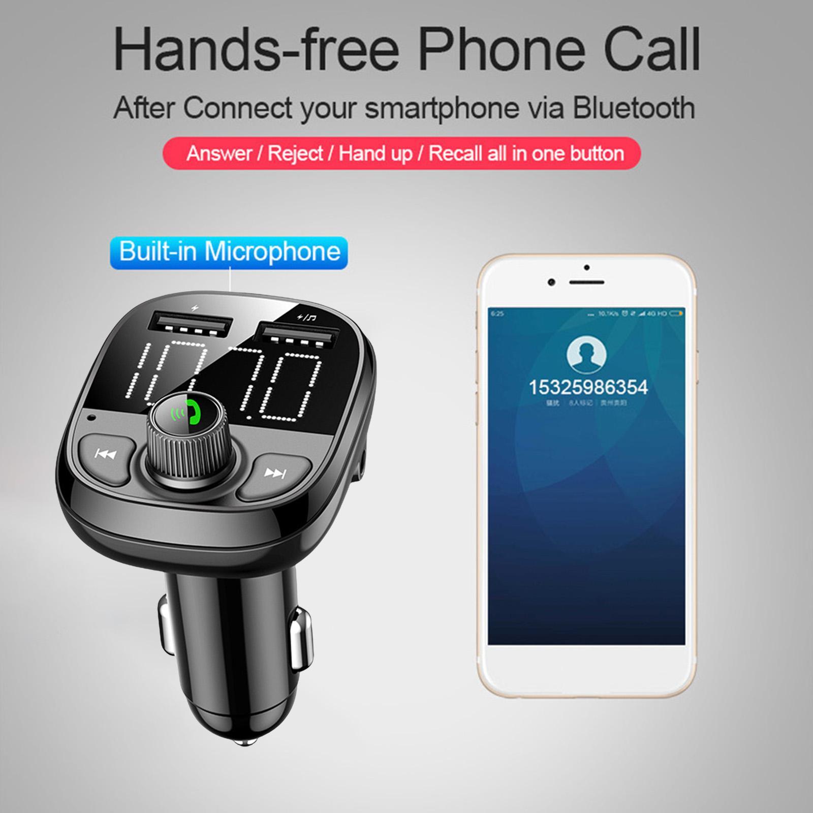 Car FM Transmitter 2 USB Port Support TF Card MP3 Player