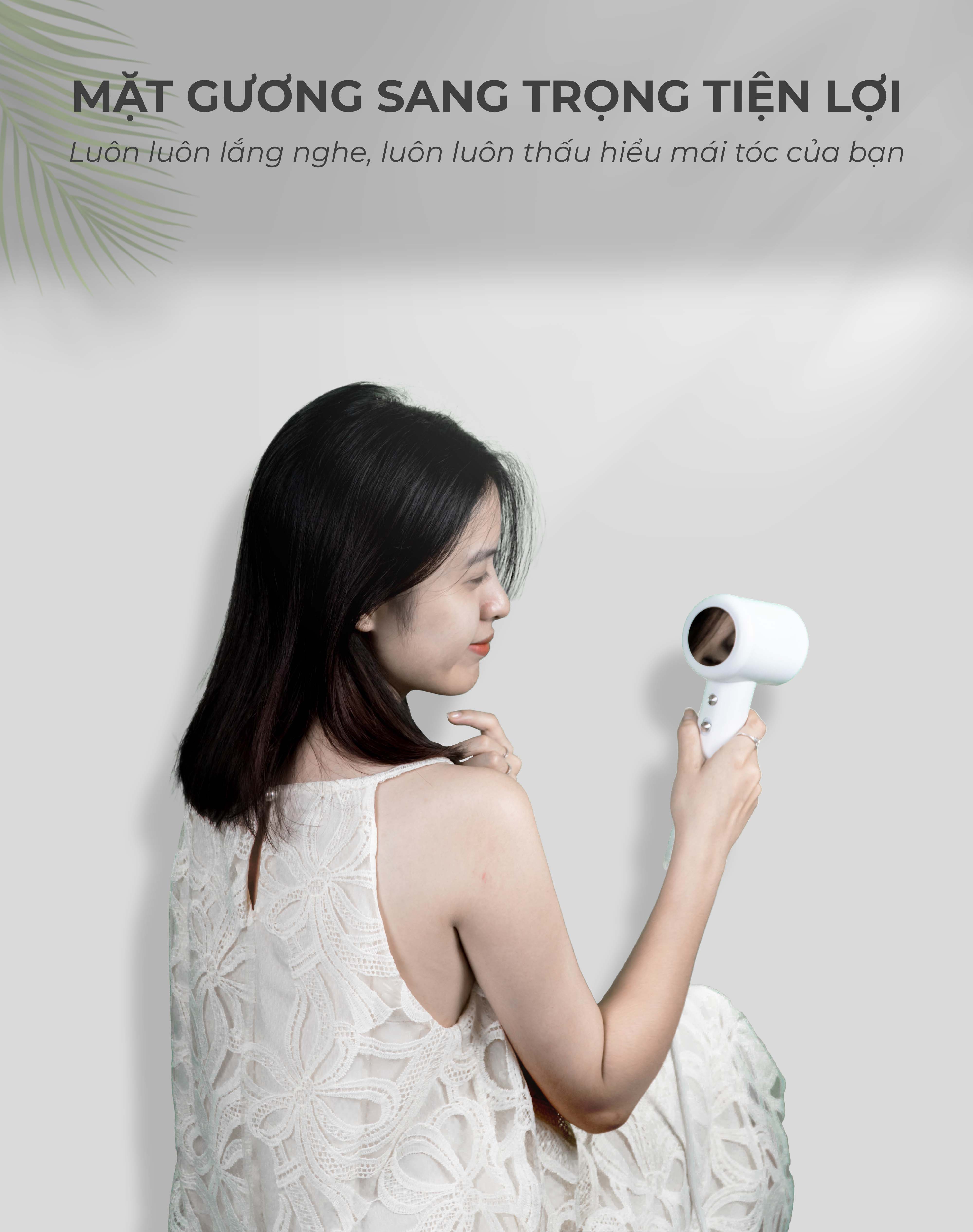 Máy Sấy Dưỡng Tóc Ion Âm Bumas H3 - 3 Phút Sấy Khô Nhanh - 4 Chế độ Sấy - 2 Chế độ gió - Tự Động Vệ Sinh Máy - Hàng Chính Hãng