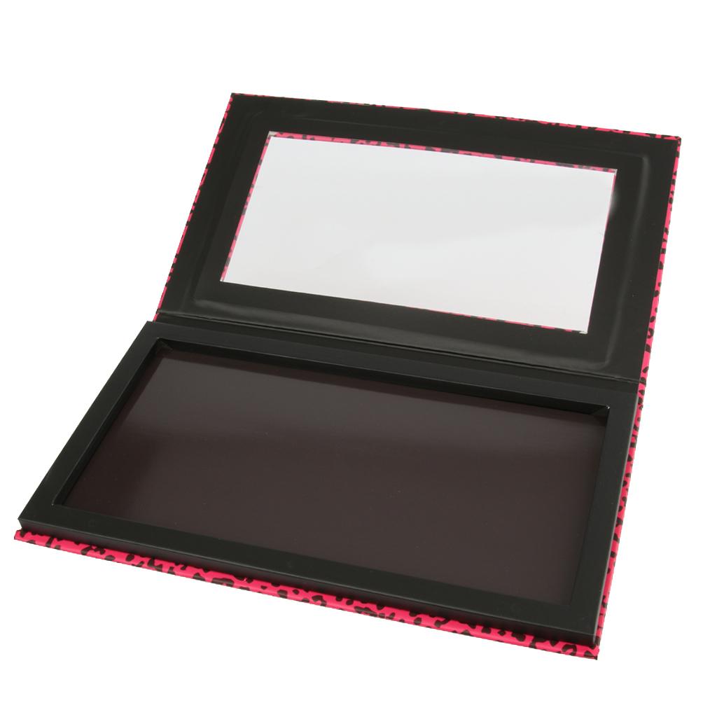 2xEmpty Magnetic Eyeshadow Palette Makeup Cosmetic DIY Palette Pink Leopard