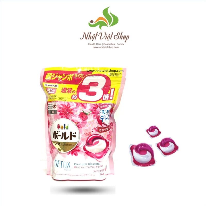 Viên giặt xả Gel Ball Platinum 3D Nhật Bản 44 viên