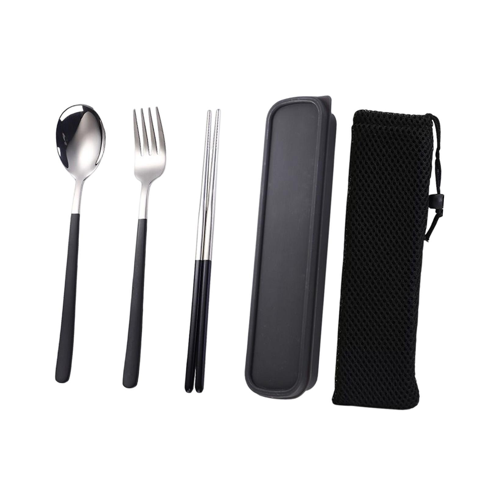 3x Cutlery Set Modern Flatware Utensil Spoon Fork Chopsticks for Childs Kids