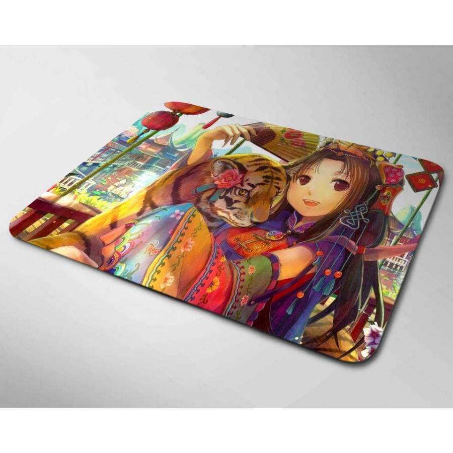 Miếng lót chuột mẫu Anime và Hổ (20x24cm)