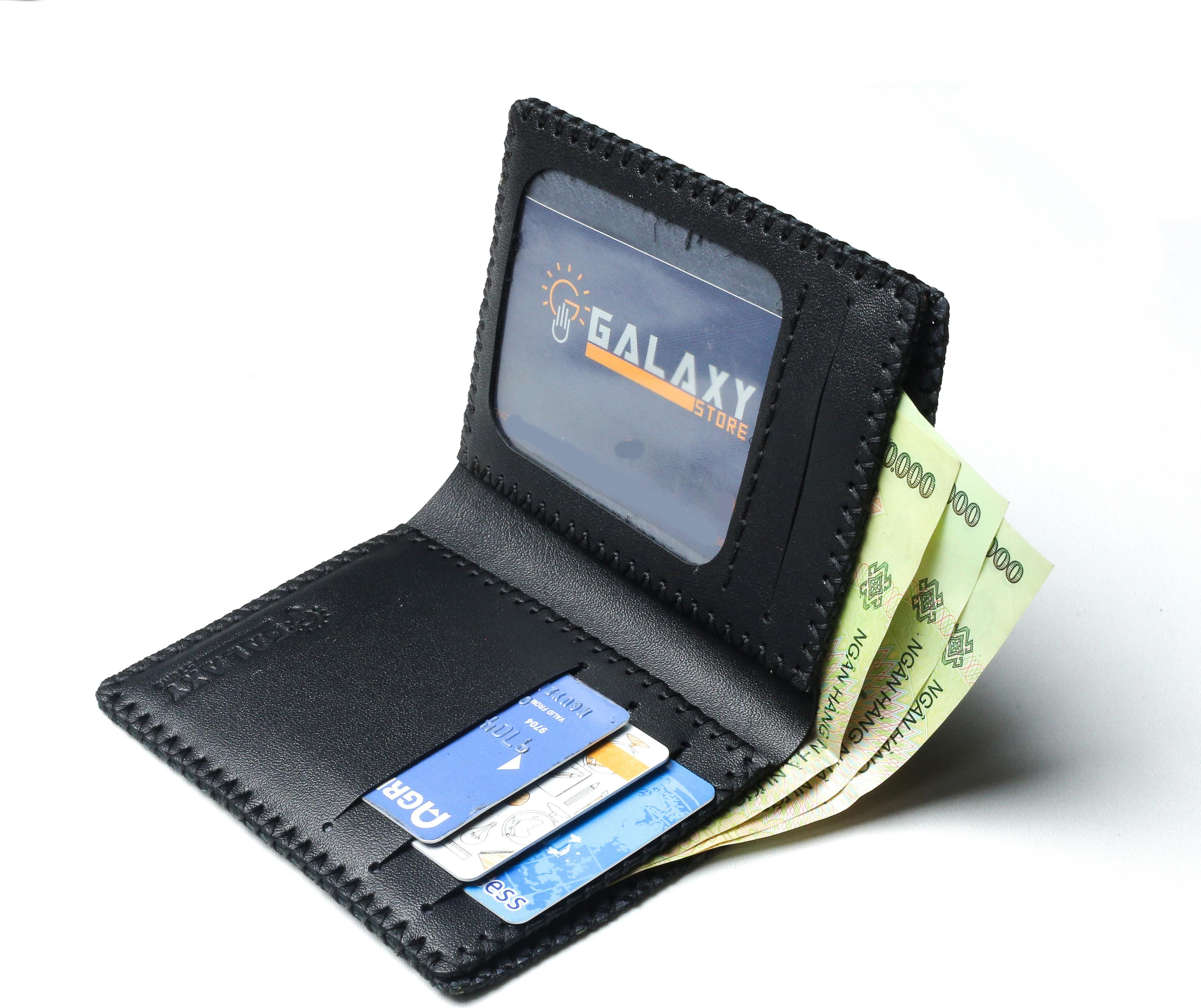 Ví Nam Bóp Nam Đứng Da Bò Thật Handmade Galaxy Store GVN - Hàng Chính Hãng