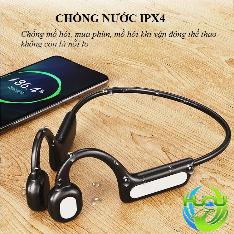 Tai Nghe Truyền Xương, Có Khe Cắm Thẻ Huqu X5 - Hàng Chính Hãng