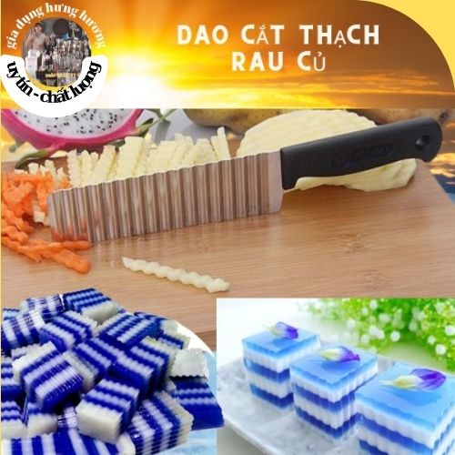 dao cắt thạch, topping hình sóng chuyên dụng cụ pha chế trà sữa bartender