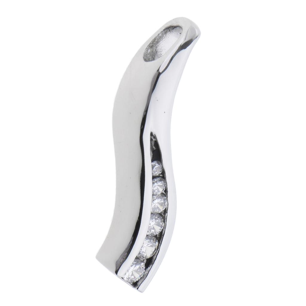 S Shape Stainless Steel Cremation Pendant for Human Pets Ashes Screw Open
