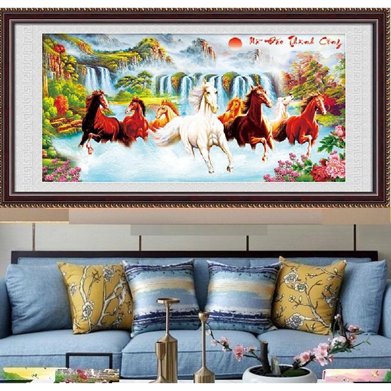 Tranh đính đá mẫu mới Mã Đáo Thành Công-KT: 109x60