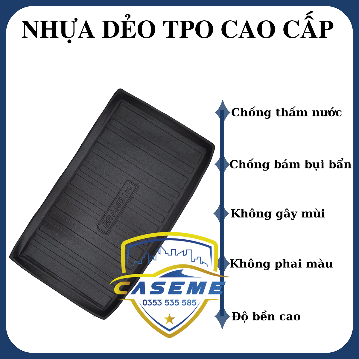 Ót cốp dành cho Hyundai i10 Hatchback 2021 - 2022 chất liệu TPO cao cấp