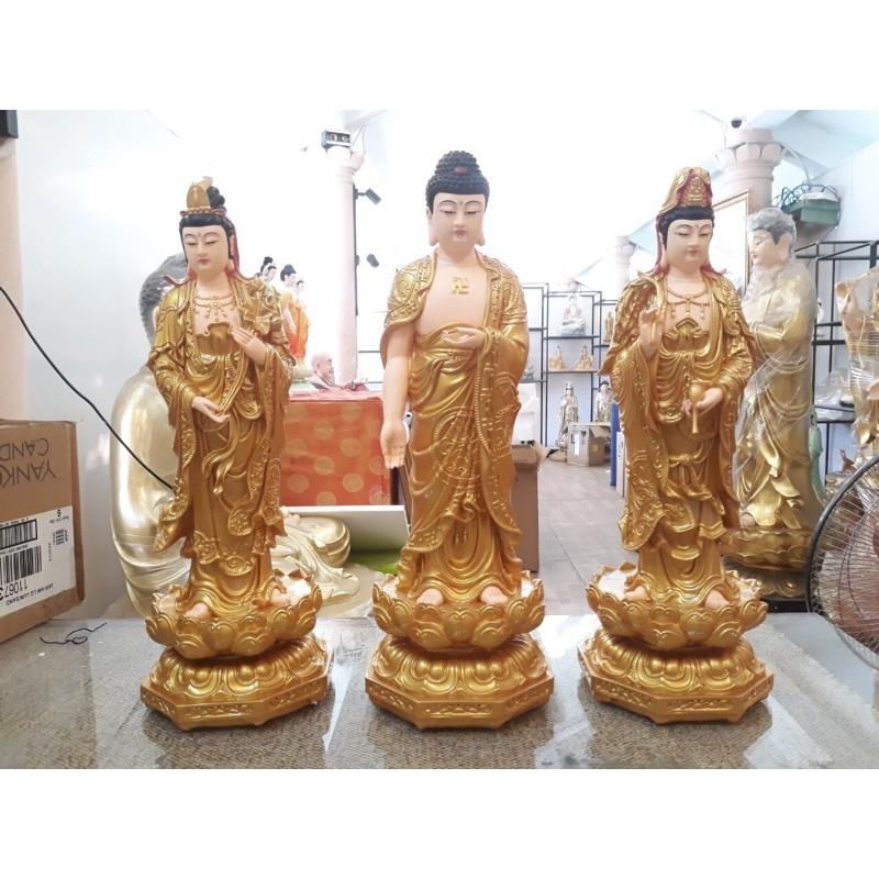 Bộ 03 tượng Tây Phương Tam Thánh 45cm