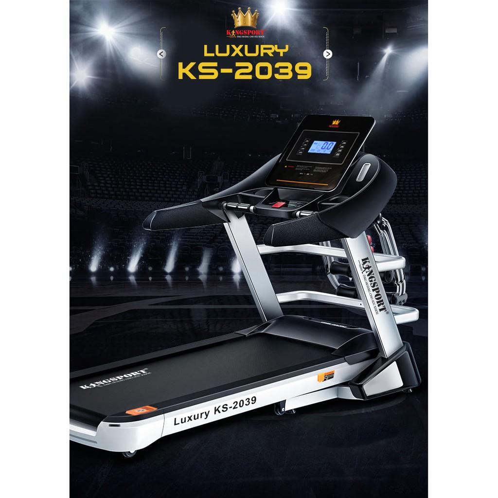 Máy chạy bộ KINGSPORT Luxury KS-2039 tốc độ tối đa 16.8km/h, chức nâng dốc tự động, khung sườn chắc chắn chịu tải trọng lớn