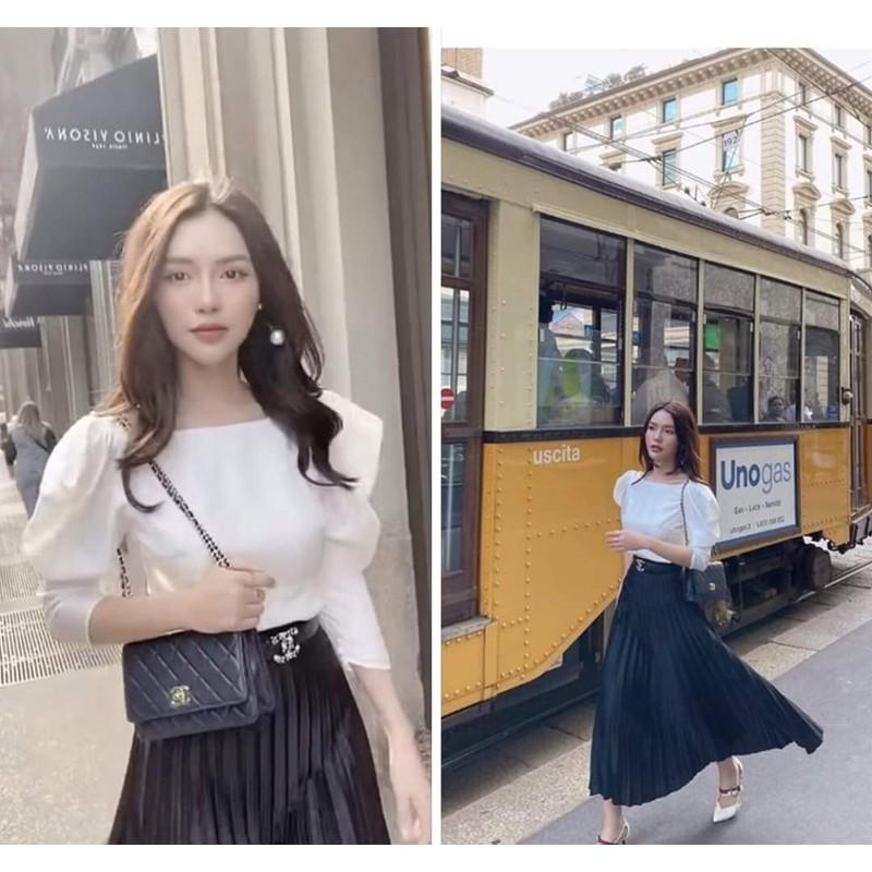 ÁO CỔ THUYỀN TAY PHỒNG NANA