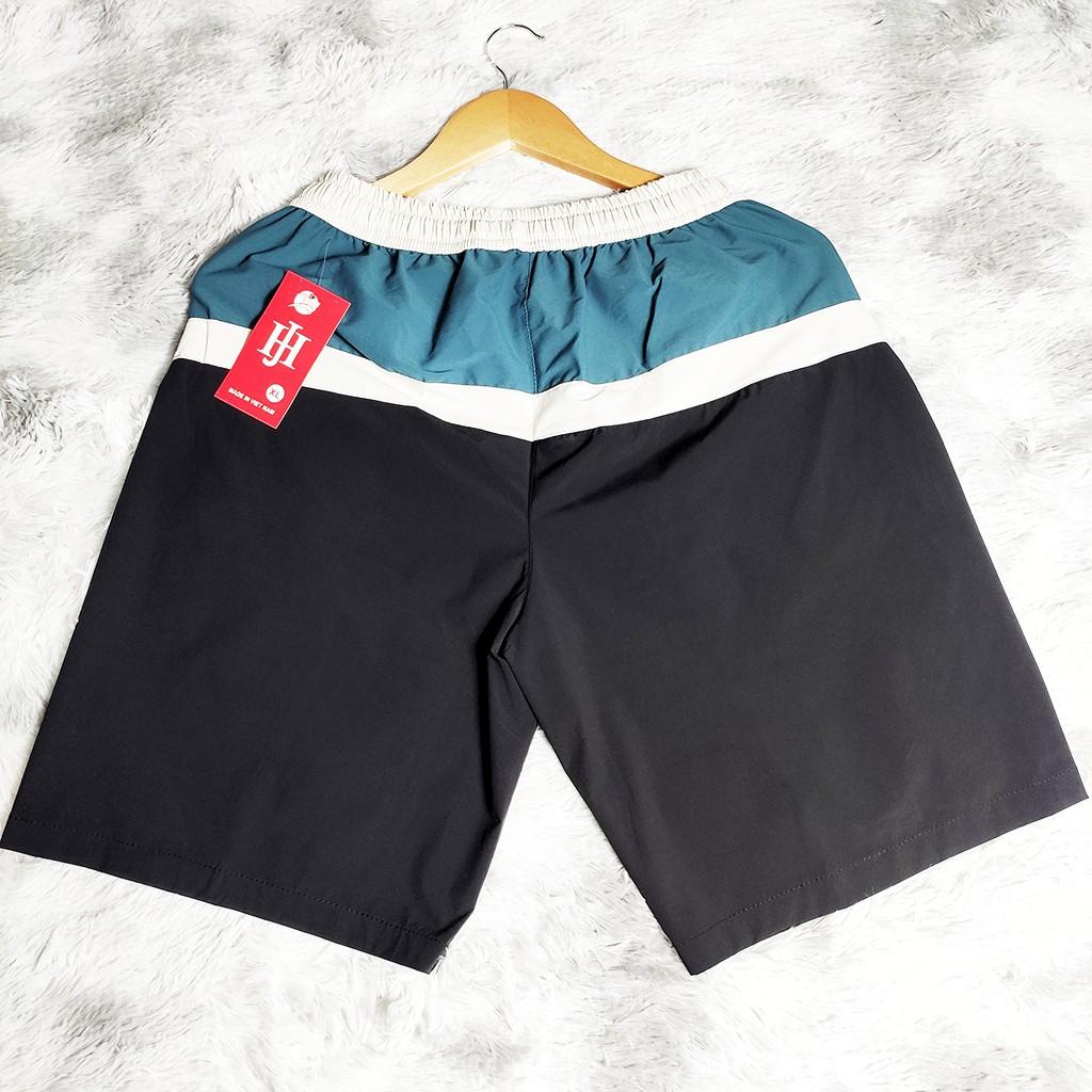 Quần đùi nam, quần short nam vải gió chun co giãn mềm mại thoải mái, thiết kế phối màu ấn tượng