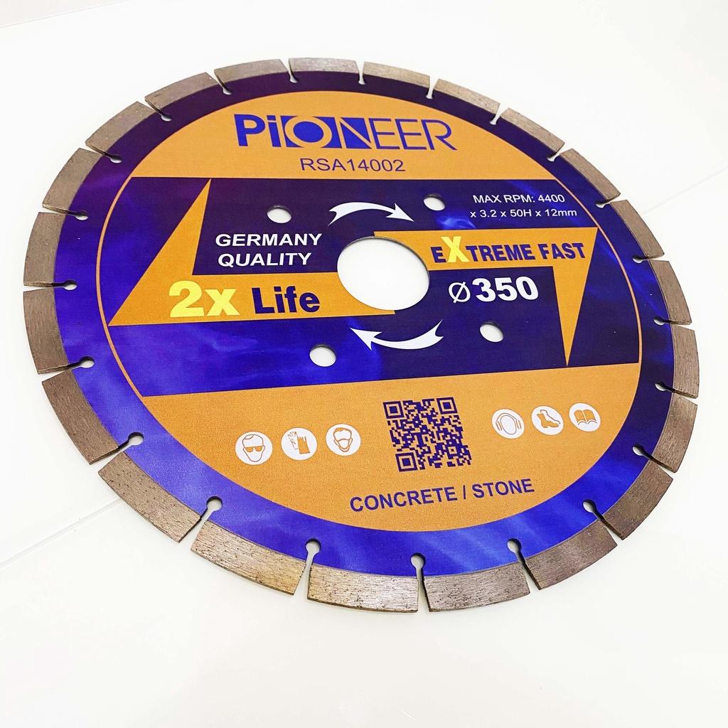 LƯỠI CẮT GẠCH ĐÁ 24 RĂNG PHI Ø350MM RSA14002 chuyên cắt gạch, đá chất lượng cao chính hãng