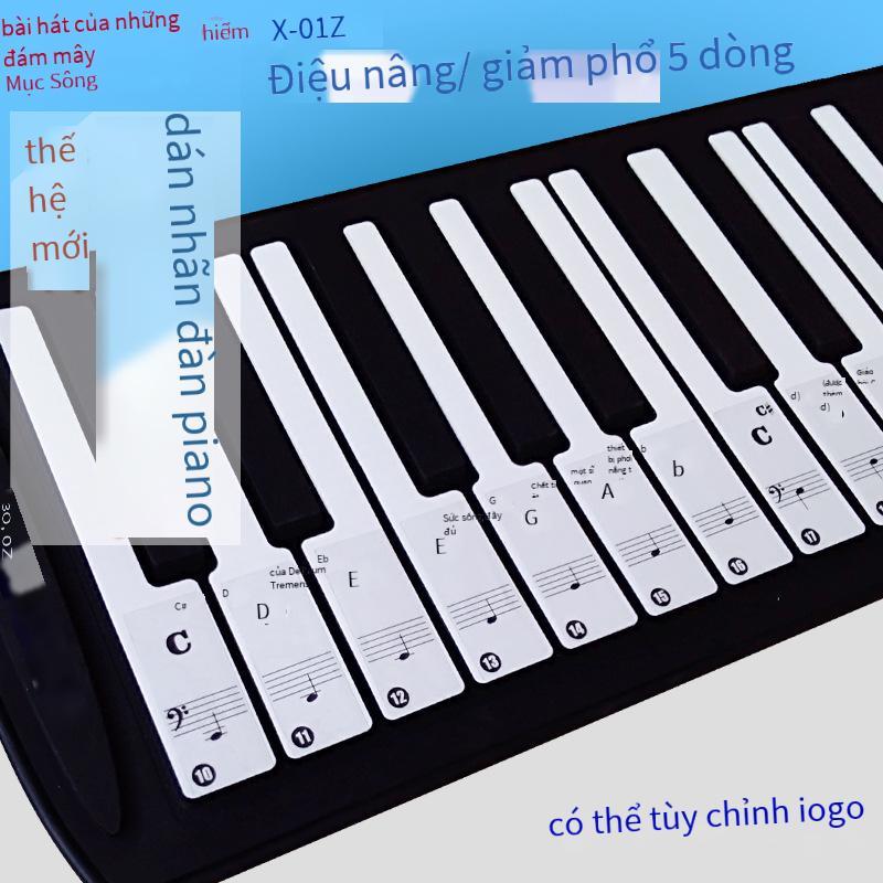 Nhãn dán quy mô đàn piano trong suốt chữ X-01Z thuận lợi nhất Nhãn dán phím đàn piano điện tử 37 phím 49/61/88 phím đàn piano điện
