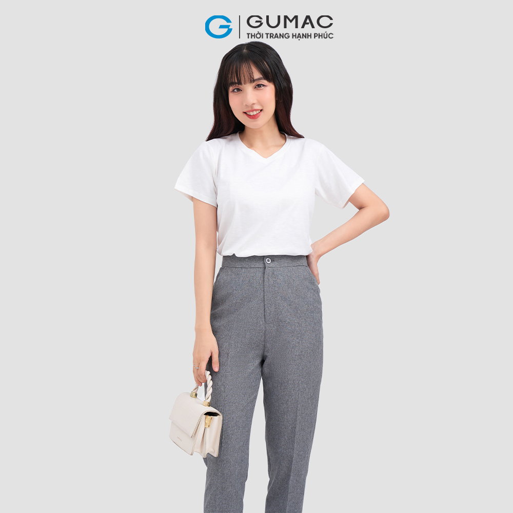 Quần baggy GUMAC QC12062 xẻ lai công sở thanh lịch