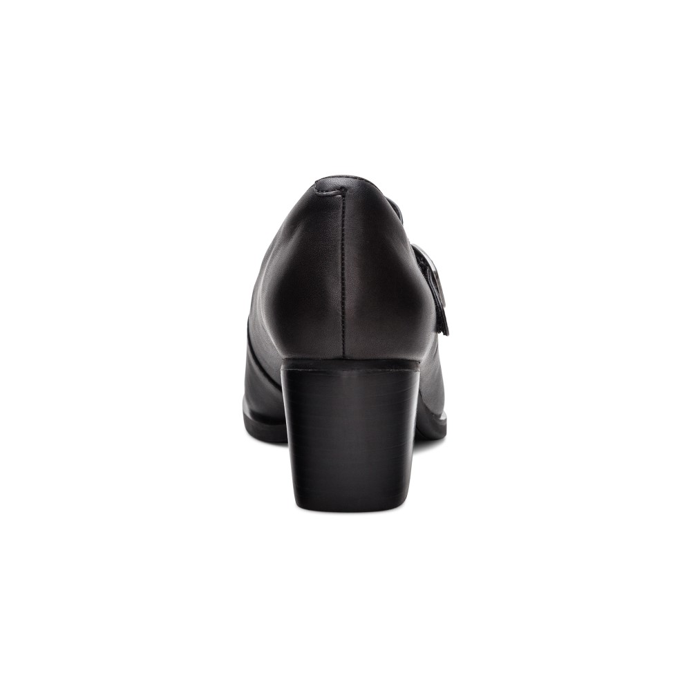 Giày cao gót sức khỏe nữ Aetrex Sara Black - Giày lười gót cao 6p, đế đệm giảm đau chân