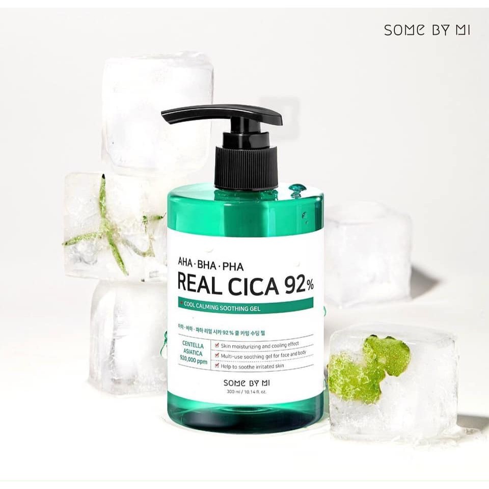 Gel Dưỡng Đa Năng Some By Mi AHA-BHA-PHA Real Cica 92% Cool Calming Soothing Gel 300ml