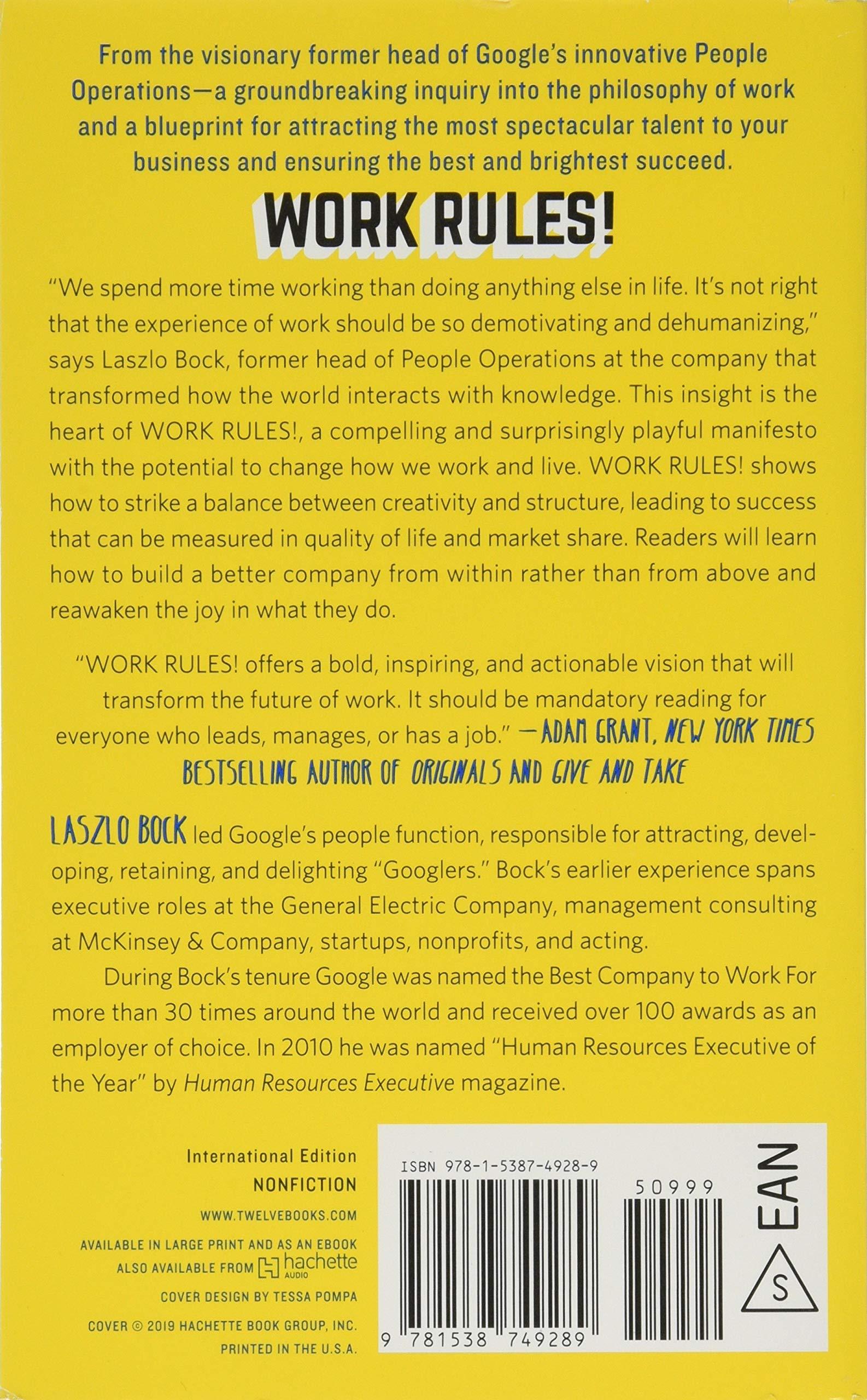 Work Rules: Insights From Inside Google