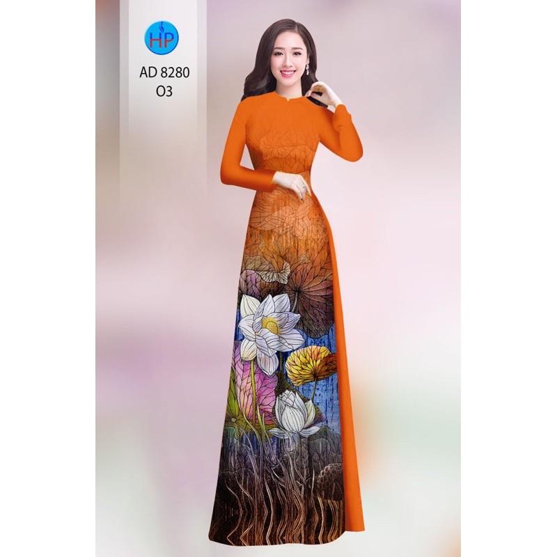 Vải áo dài họa tiết hoa sen
