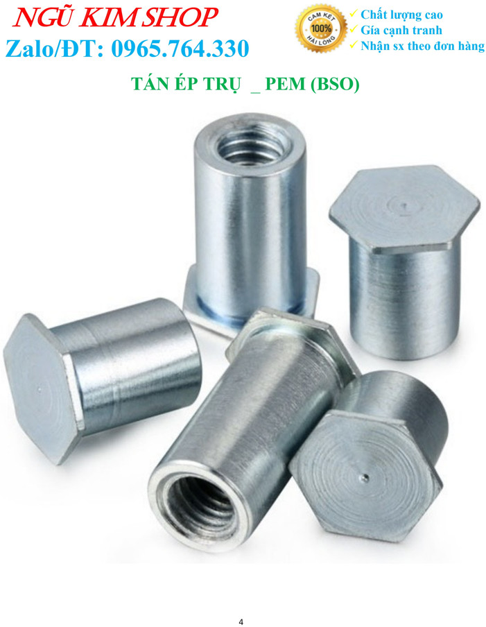 TÁN ÉP TRỤ _ PEM M3 x L