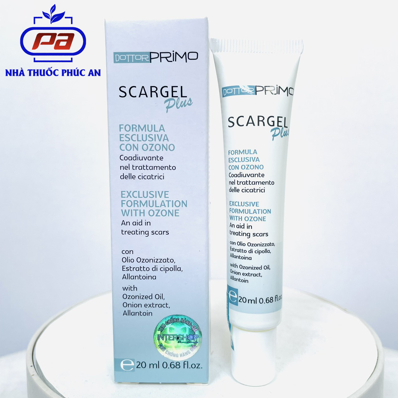 Kem làm mờ sẹo DottorPrimo Scargel Plus tuýp 10 - 20ml - kem mờ sẹo dùng được cho vết thương còn ướt