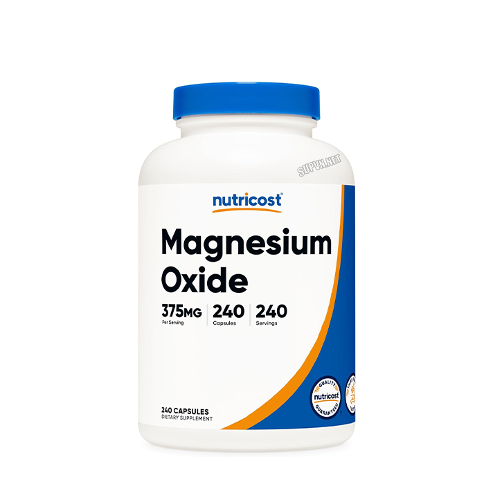 Nutricost Magnesium Oxide (375mg - 240 Viên) - Giảm Stress, Hỗ Trợ Giấc Ngủ Hỗ Trợ Sức Đề Kháng Và Sức Khỏe Tim Mạch