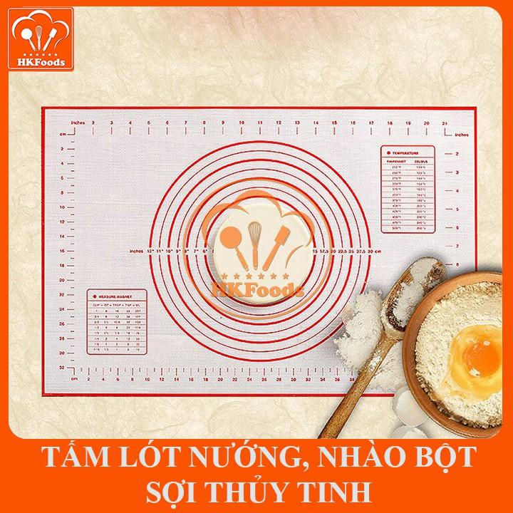 Tấm nướng nhào bột silicon sợi thủy tinh 60 x 40cm