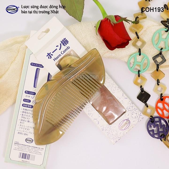 Lược sừng lá khía đẹp COH193 - Lược sừng xuất Nhật - Chăm sóc tóc