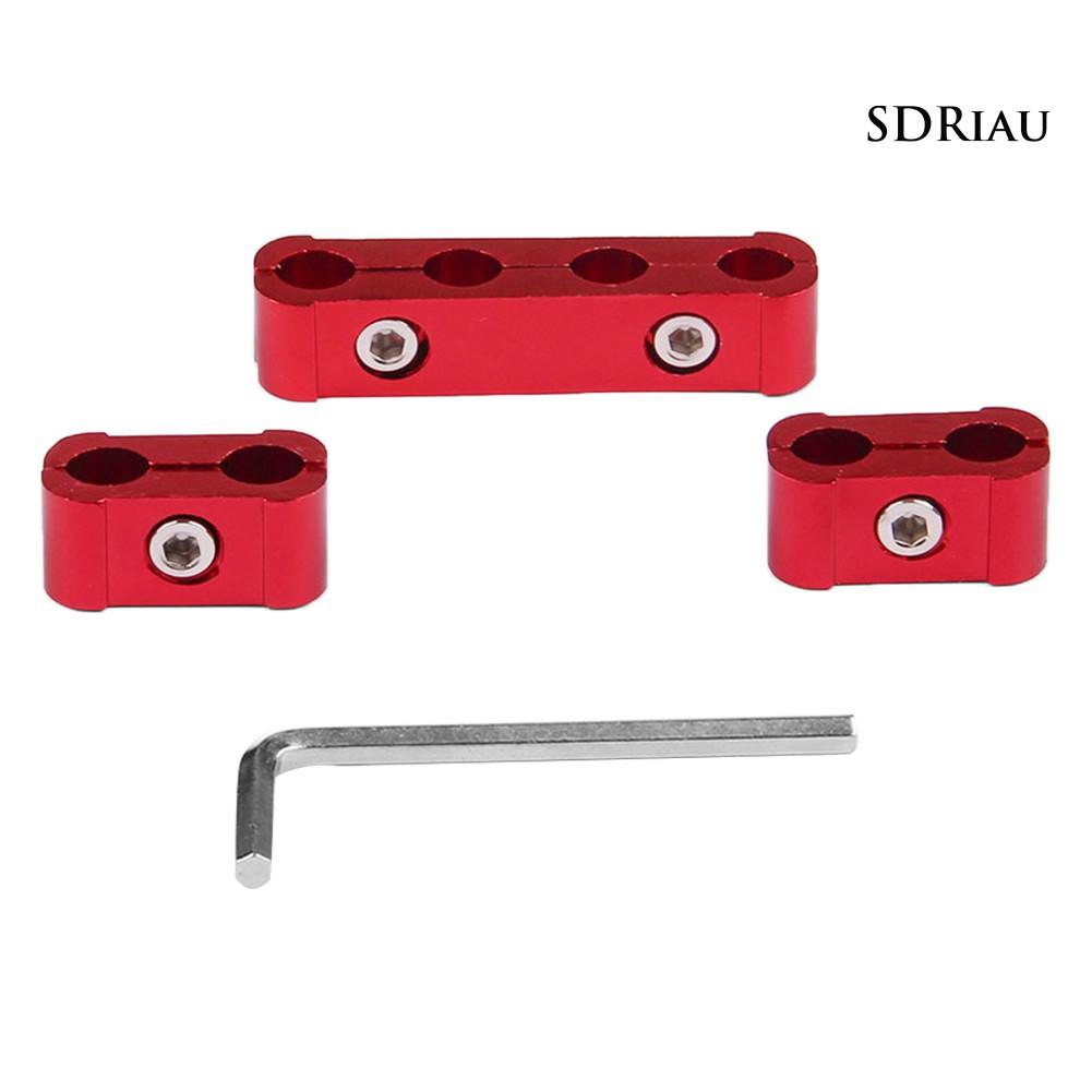 Set 3 Kẹp Tách Dây Cáp 4 Lỗ Bằng Hợp Kim Nhôm