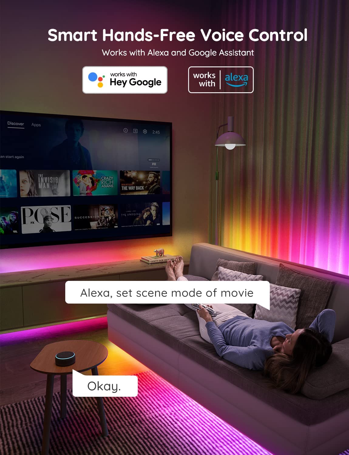Dây đèn LED Govee RGBIC Wi-Fi + Bluetooth LED Strip Lights With Protective Coating 10M H619C | Phủ coating, 16 triệu màu RGBIC tùy chỉnh, cảm biến nhạc, kết nối thông minh | Hàng chính hãng