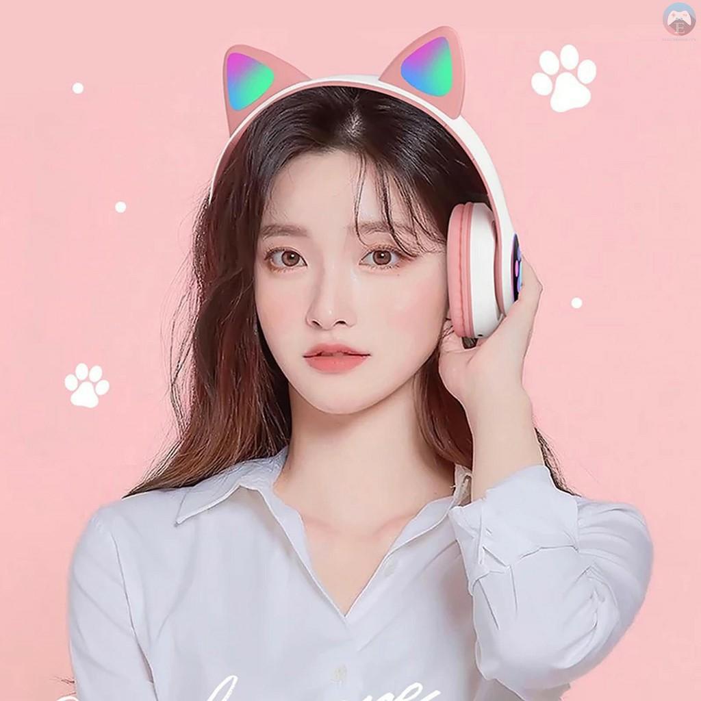 Tai Nghe Mèo Chụp Tai SINO HP000028 Headphone - Kết Nối Bluetooth Dễ Thương - Âm Bass Mạnh Mẽ - Hàng Chính Hãng