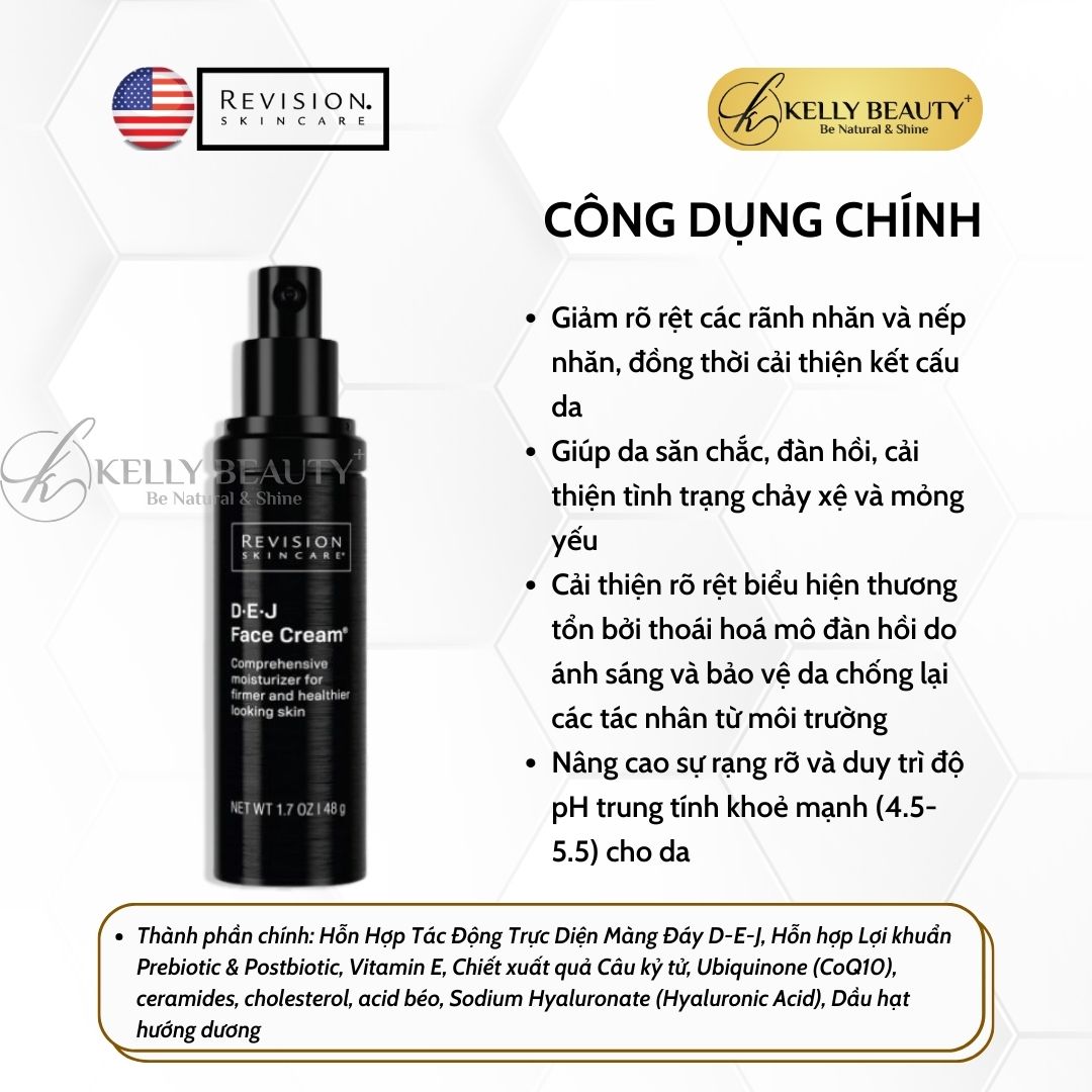 Kem Dưỡng Ẩm, Trẻ Hóa Da Revision D·E·J Face Cream | Kelly Beauty
