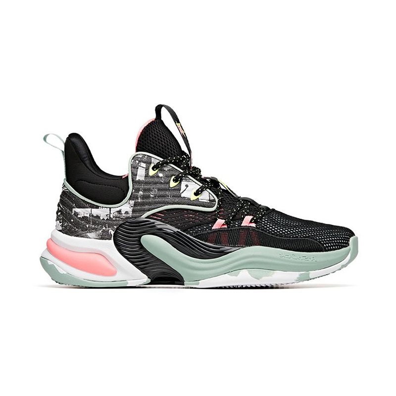 Giày bóng rổ nam Anta SHOCK THE GAME 4.0 Black/Green/Pink 812031105-1